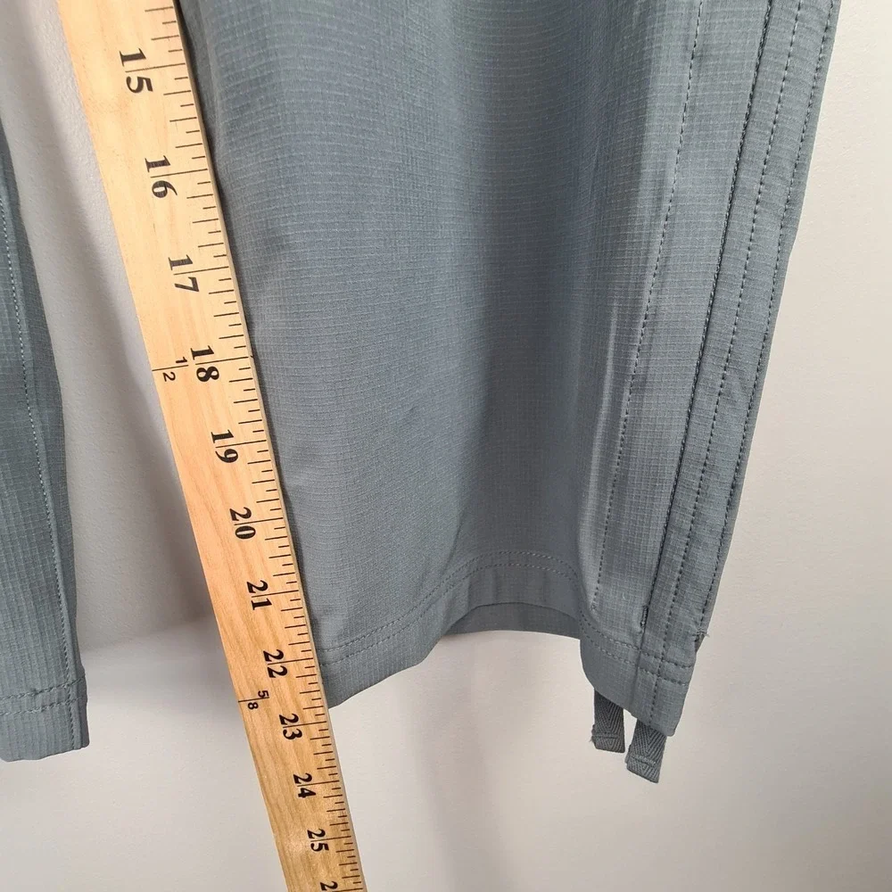 Eddie Bauer Womens Size 16 Ripstop Crop Pants Cargo Pocket‎ Gray Ruching Hiking
